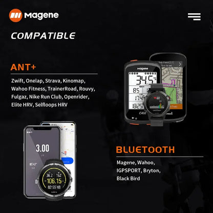 Sensor de Frequência Cardíaca Peitoral ANT+ e Bluetooth